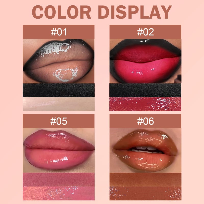 Jutqut Lip Liner & Gloss Lipstick Combo - 2 in 1 Dual-Ended Lip Combo Set, Nude Brown Velvet Matte Lip Liner & Buildable Light Brown Glowy Lip Gloss Kit for Women, Long Wear Shiny Plumping Finish, 06 - Image 3